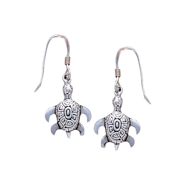 Sea Turtle Sterling Silver Earrings WE089 Earrings