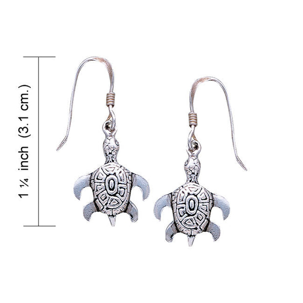 Sea Turtle Sterling Silver Earrings WE089 Earrings