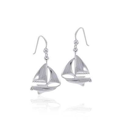 Sailboat Silver Earrings WE152 Earrings