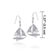 Sailboat Silver Earrings WE152 Earrings