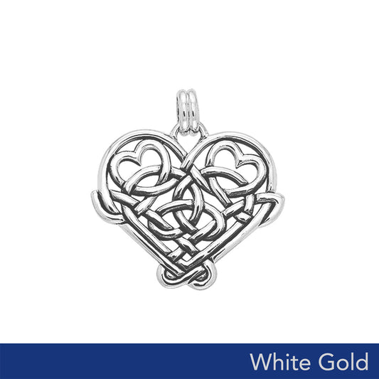 Cari Buziak Celtic Heart White Gold Pendant WPD635