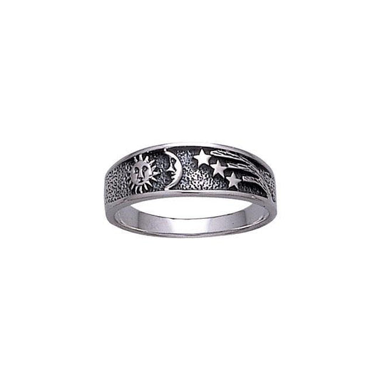 Sun Moon and Stars Sterling Silver Ring WR215 Ring