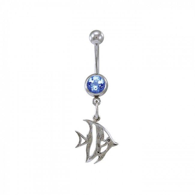 Angel fish Silver Body Jewelry BJ022 Pendant