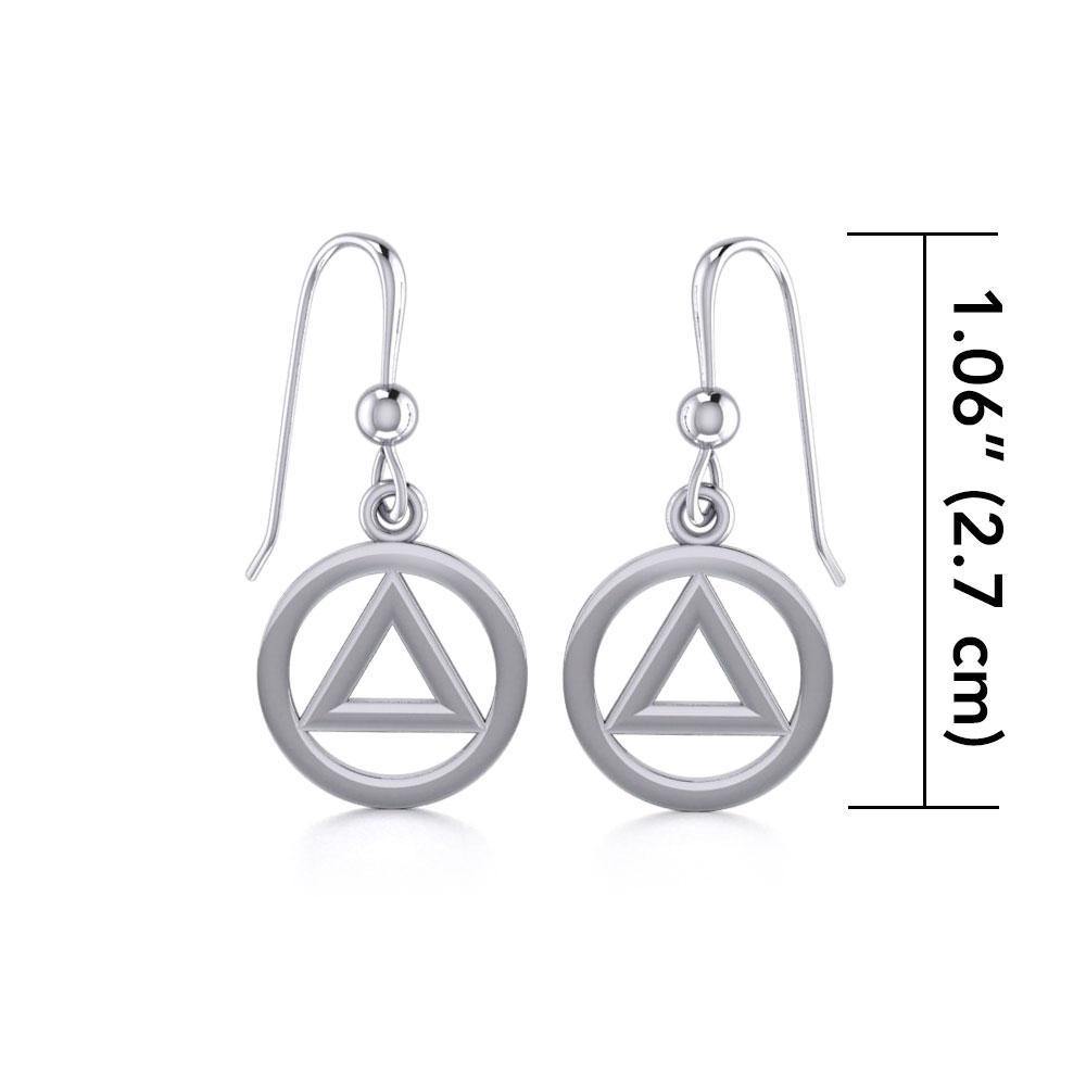 AA Symbol Silver Earrings JE058 Earrings