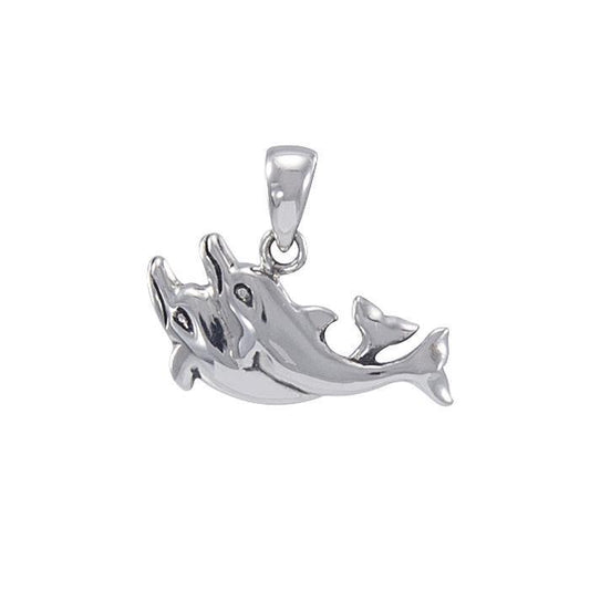 Dolphin Love Silver Pendant JP061