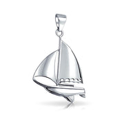 Enjoy sailing ~ Sterling Silver Sailboat Pendant Jewelry JP065 Pendant