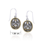 Ganesha Silver And Gold Earrings by Amy Zerner MER1116 Earrings