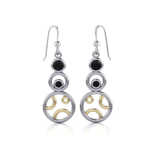 Blaque Stacked Circle Earrings MER390