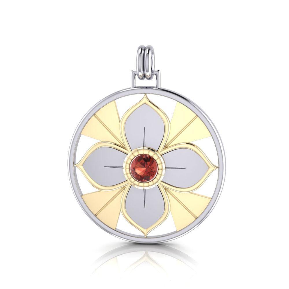Symbol Of Femininity Silver and Gold Pendant by Sibylle Grummes Unruh MPD1240 Pendant