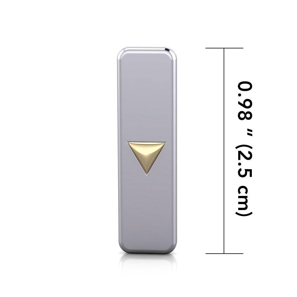 Unlock your true energy ~ Sterling Silver Power Triangle Pendant Jewelry in 14k Gold Accent MPD194 Pendant