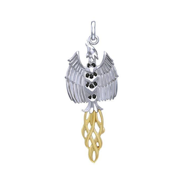 Rising Phoenix Silver and Gold Pendant MPD2911 Pendant