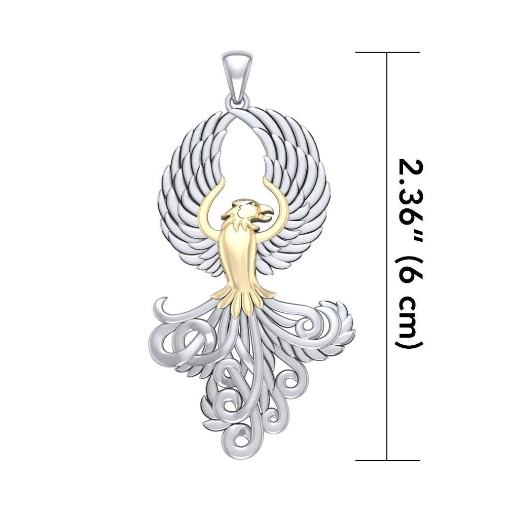 Majestic Phoenix Silver and Gold Pendant MPD5071 Pendant
