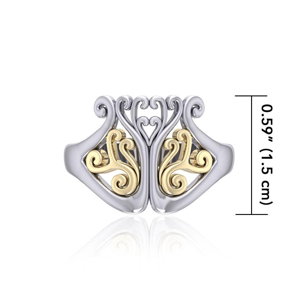Tree of Life Silver and Gold Ring MRI554 Ring