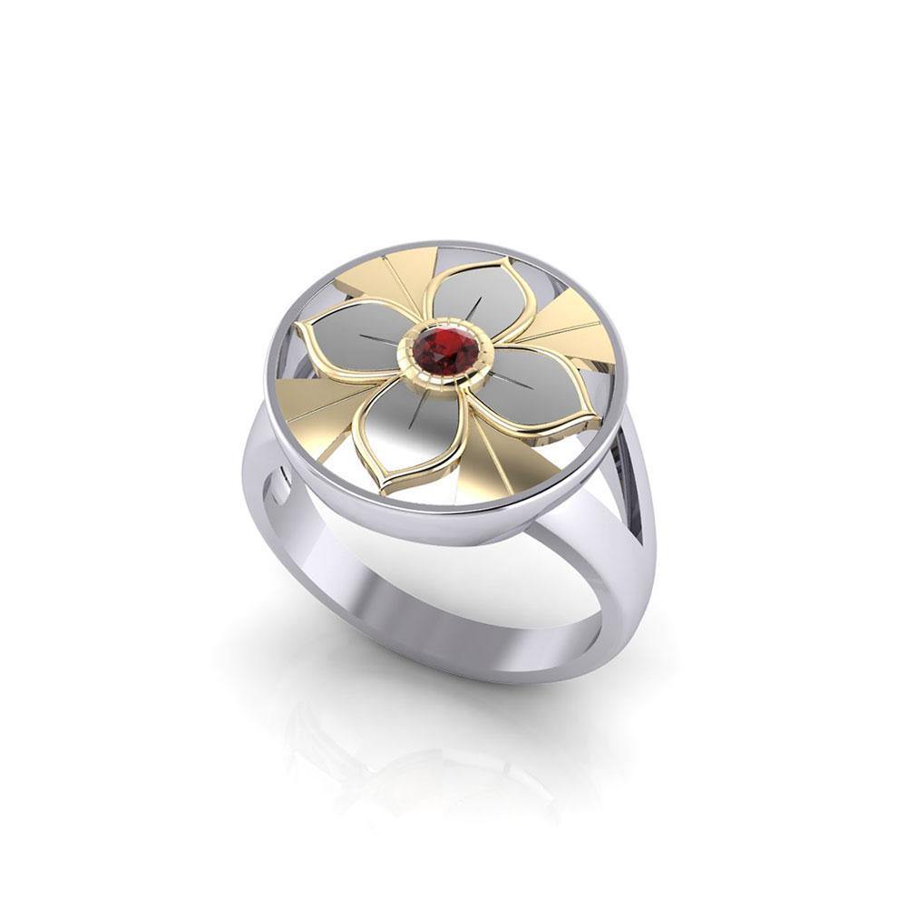 Symbol Of Femininity Silver and Gold Ring MRI623 Ring