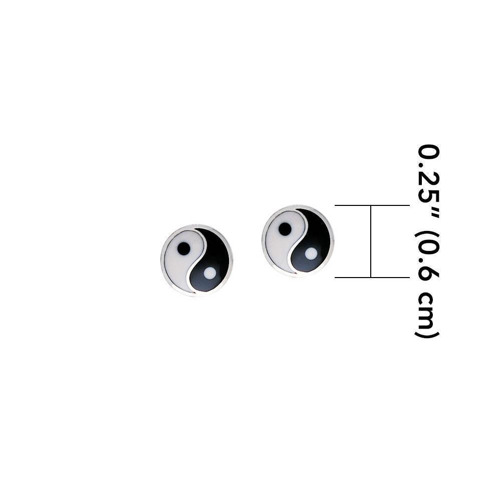 Peace Yin Yang Silver Post Earrings NE016 Earrings
