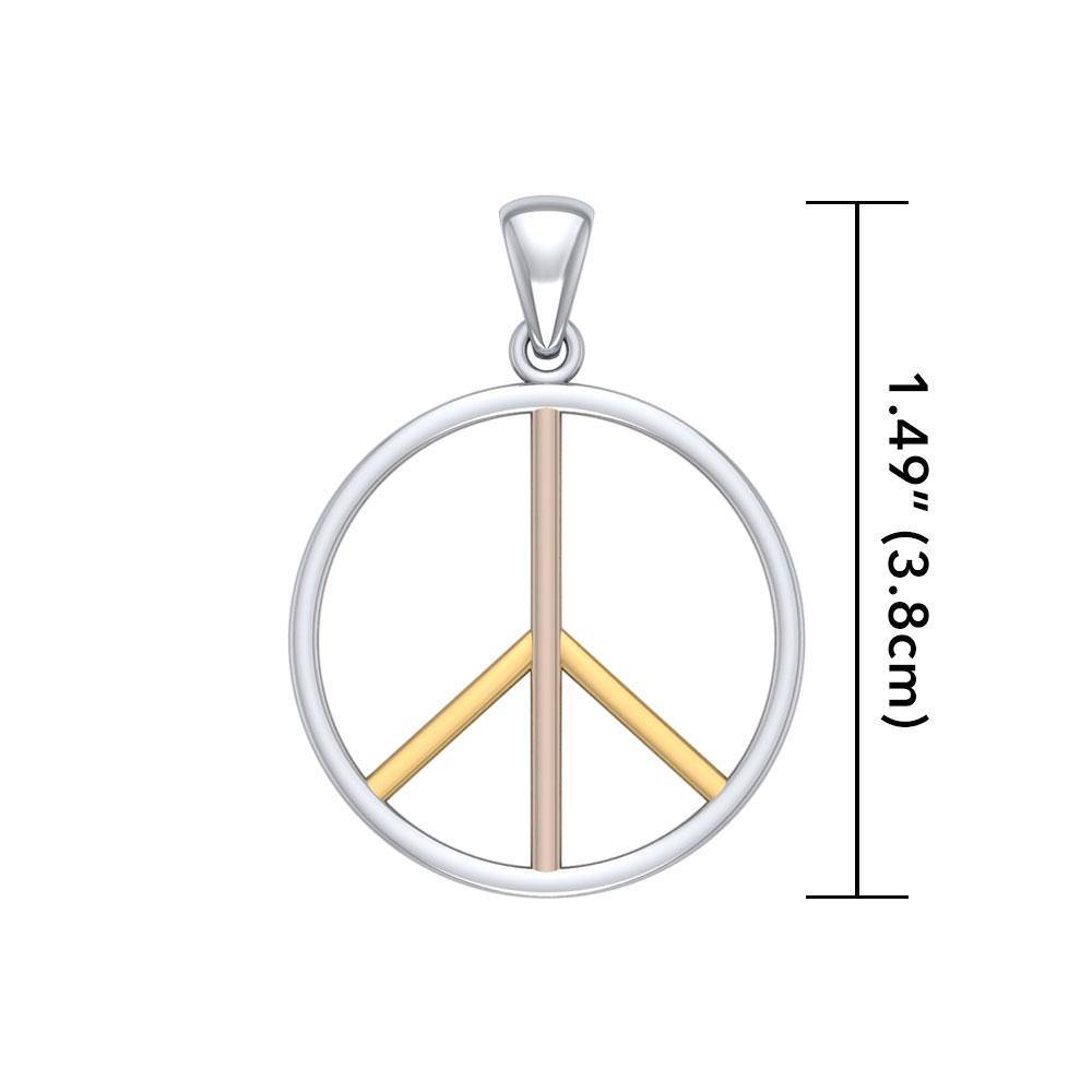 Peace Symbol Three Tone Pendant OJP027 Pendant