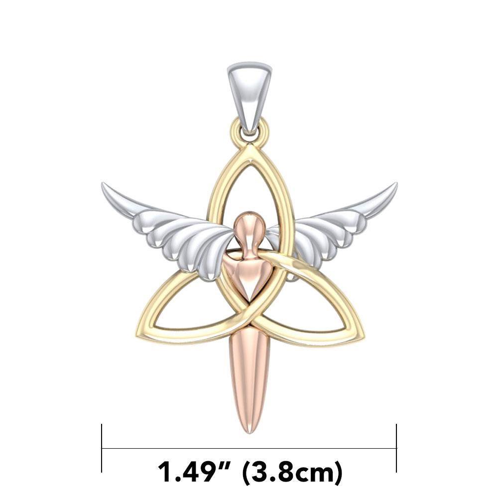 Trinity Knot Angel Three Tone Pendant OPD3268 Pendant