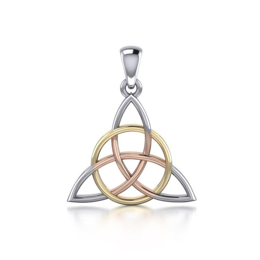 The Divine Power of the Triquetra ~ Sterling Three Tone Pendant OTP3378 Pendant