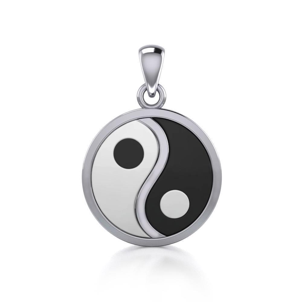 Large Yin Yang Silver Pendant PY020 Pendant