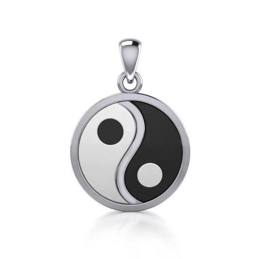 Large Yin Yang Silver Pendant PY020 Pendant
