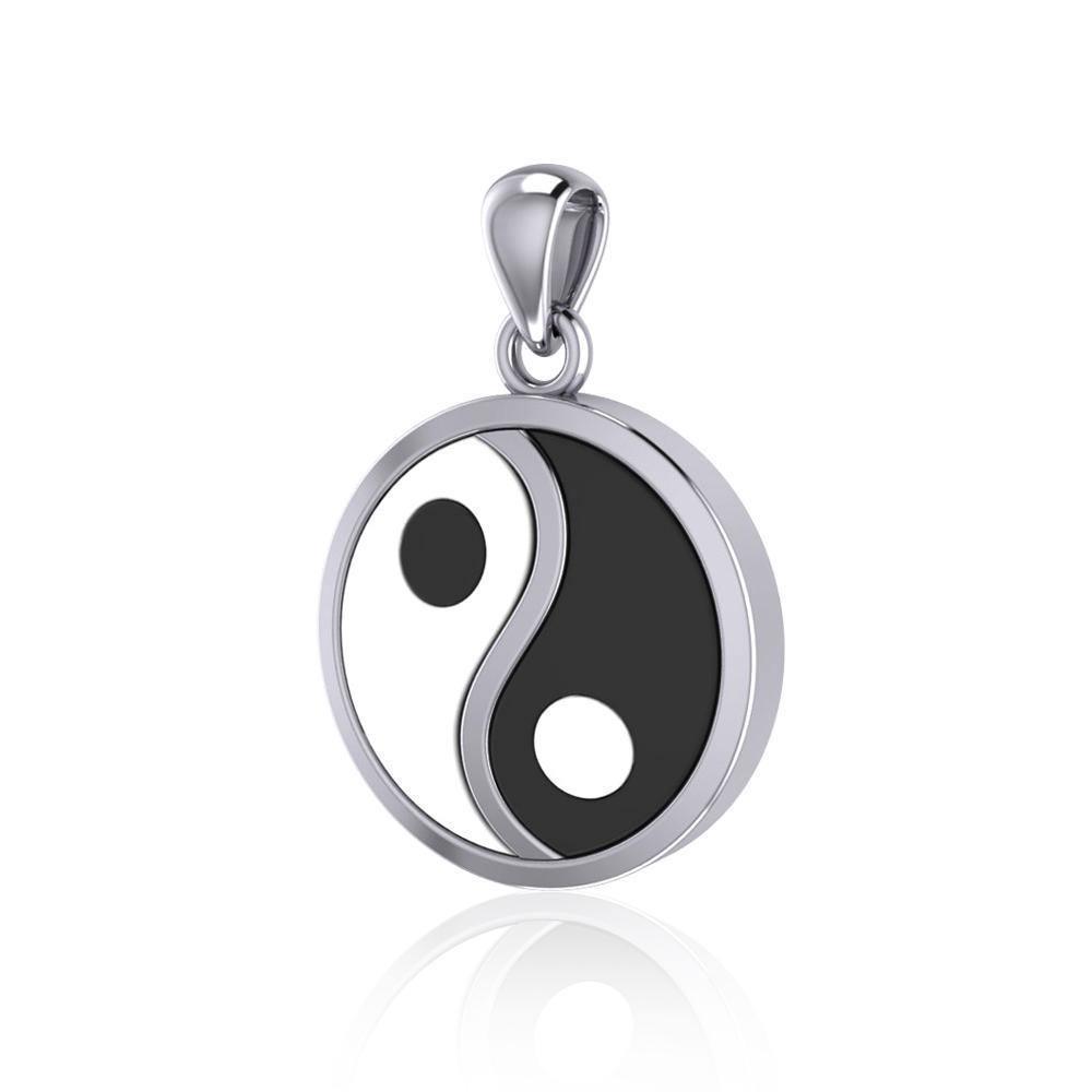 Large Yin Yang Silver Pendant PY020 Pendant