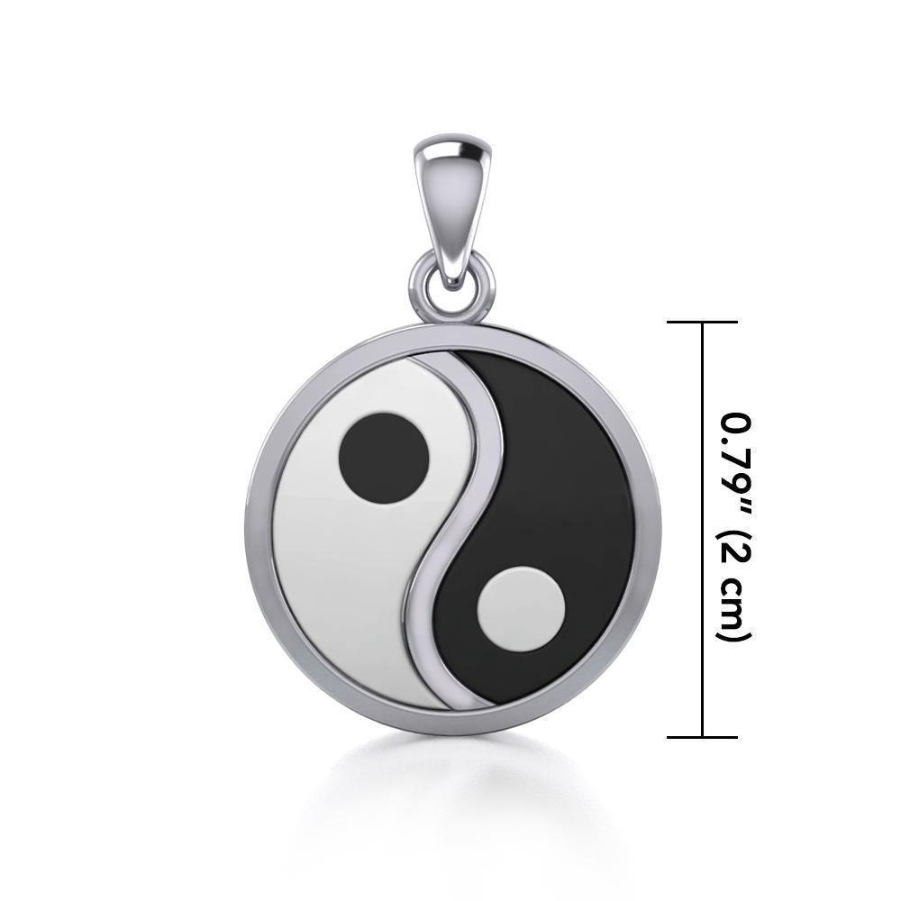 Large Yin Yang Silver Pendant PY020 Pendant