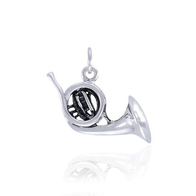 French Horn Silver Charm SC523 Charm