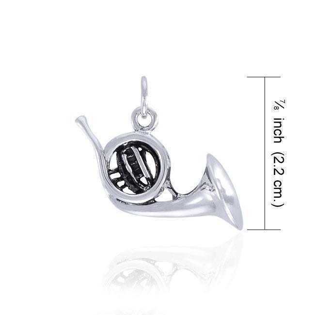 French Horn Silver Charm SC523 Charm