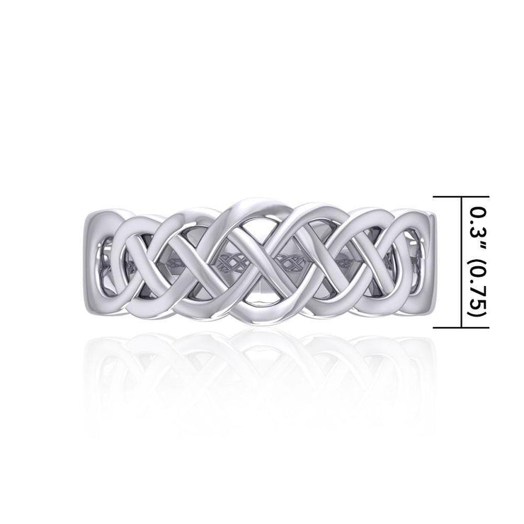 The eternity of life, nature, and love ~ Sterling Silver Celtic Knotwork Ring SM227 Ring