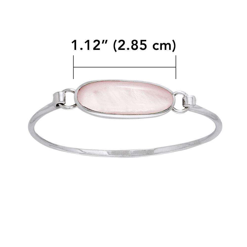 Oval Cabochon Silver Bracelet TBA059 Bangle