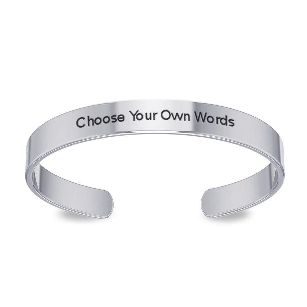 Small Cuff Bracelet TBA194 Custom Word Bracelet