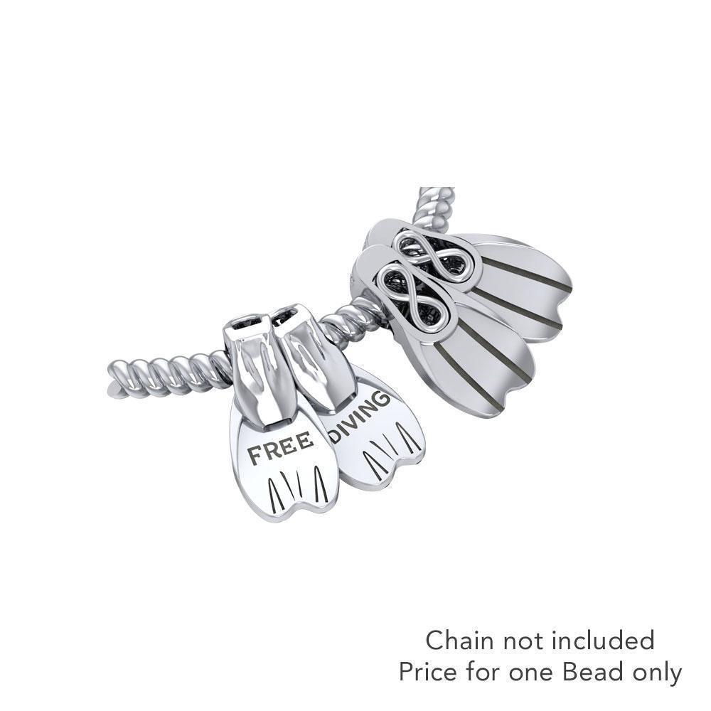 Dive Fins Sterling Silver Bead TBD351 Bead
