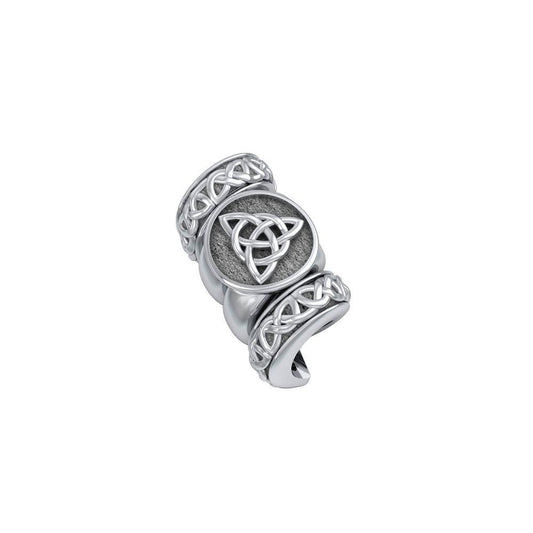 Triquetra with Celtic Accented Silver Bead TBD363 Bead