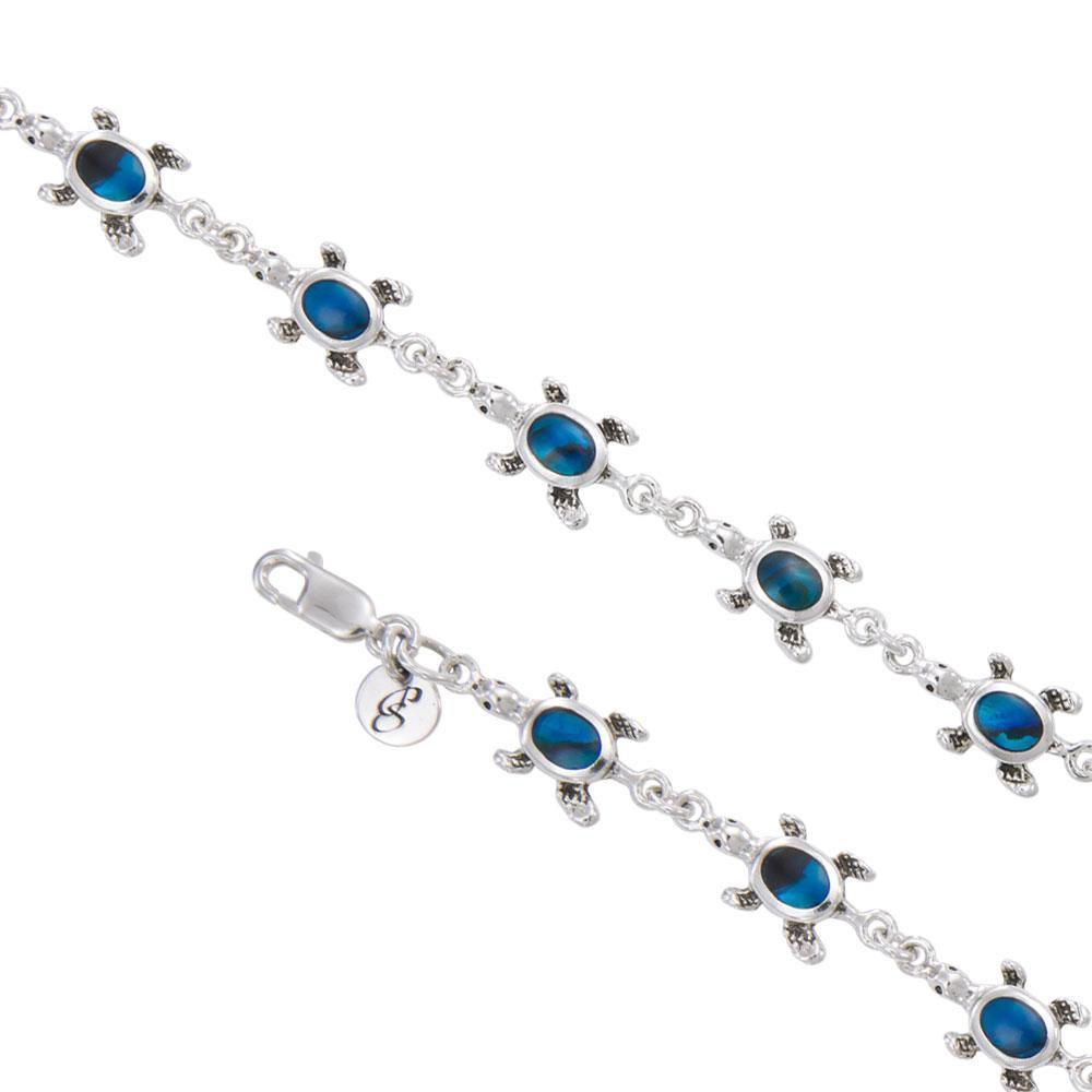 Inlaid Turtle Silver Bracelet TBG005