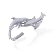 Double Dolphins Silver Cuff TBG014