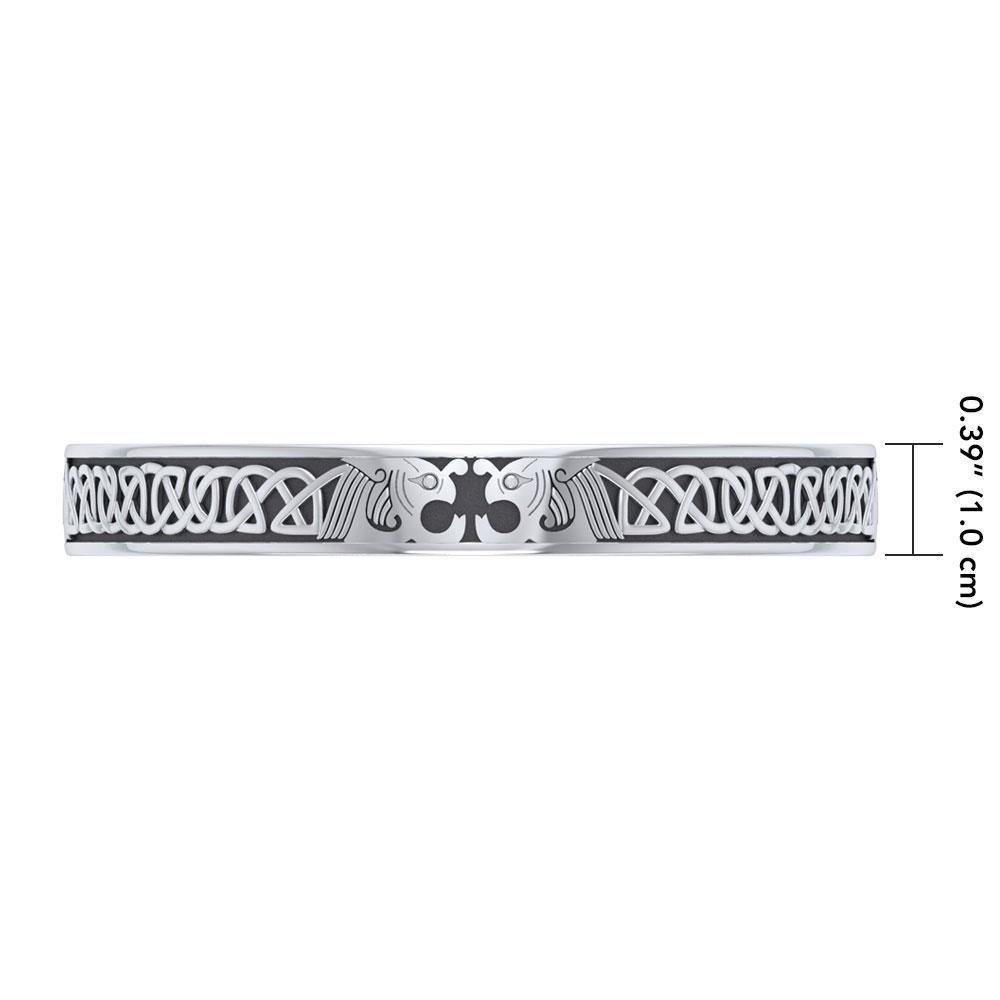 Unending mystic ~ Celtic Knot Dragon Sterling Silver Jewelry Bracelet TBG060 Bangle