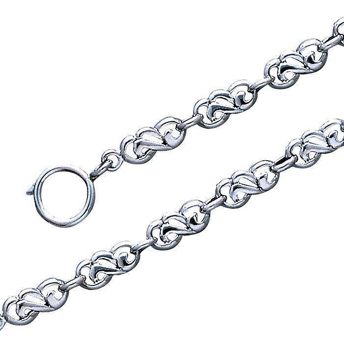 The eternity in mind, body, and spirit ~ Celtic Knotwork Sterling Silver Link Bracelet Bracelet