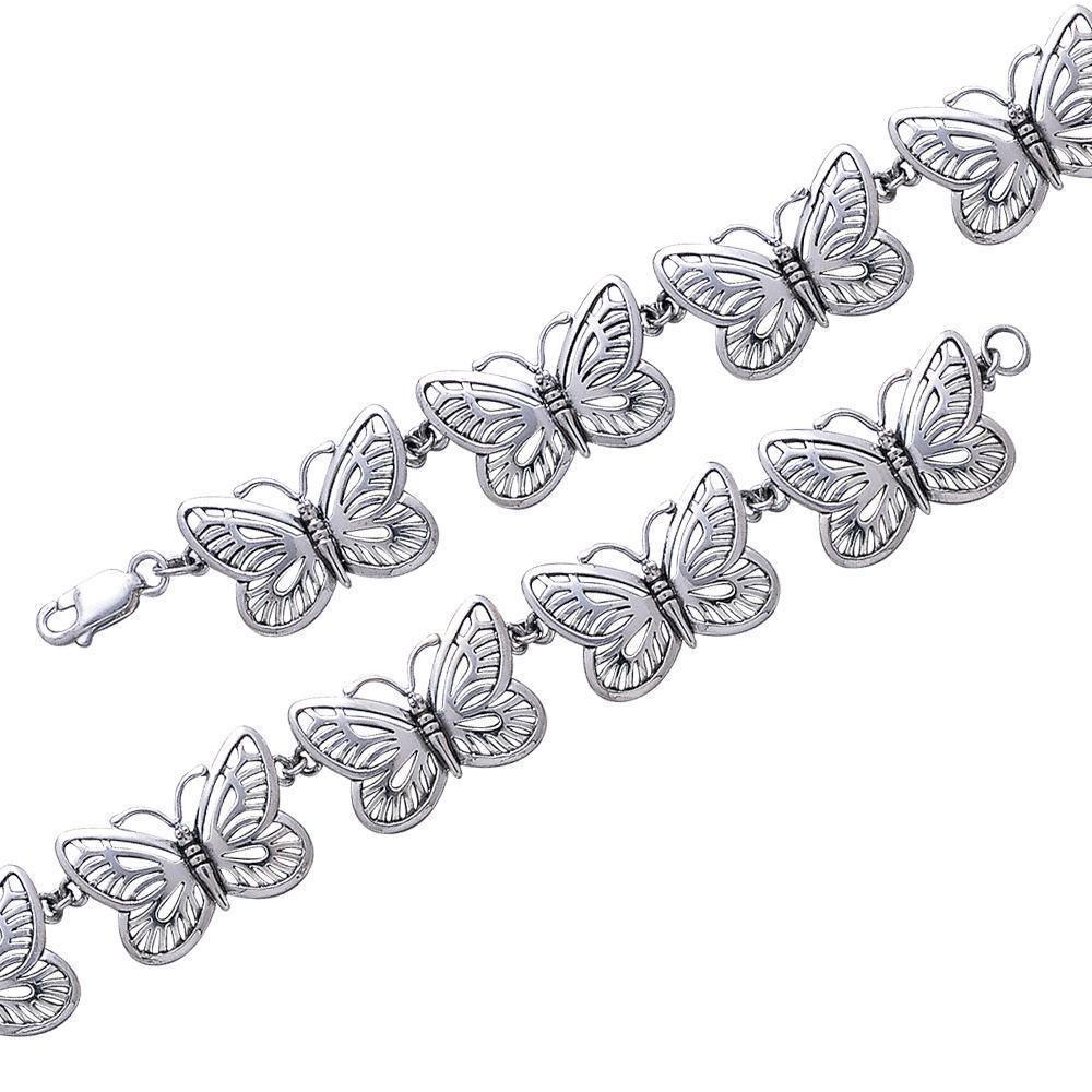 Butterfly Link Silver Bracelet TBG220