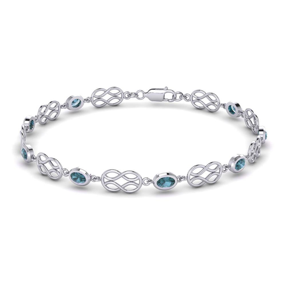 A lifetime Celtic Knotwork inspiration ~ Sterling Silver Bracelet Jewelry with Gemstone TBG311 Bracelet
