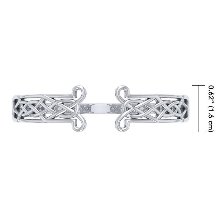 A great and timeless affliction ~ Celtic Knotwork Sterling Silver Jewelry Cuff Bracelet TBG343 Bangle