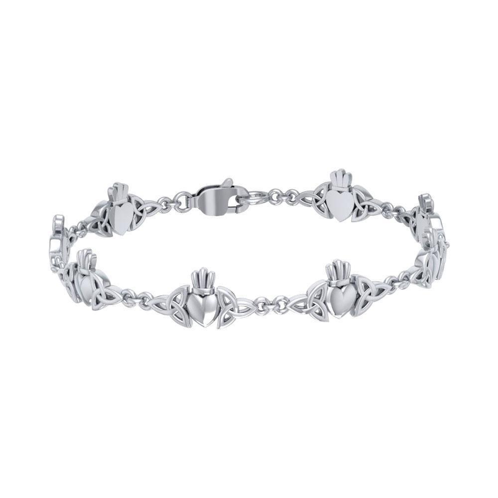 Celtic Trinity Claddagh Link Bracelet TBG368