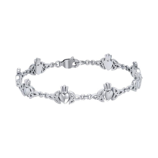 Celtic Trinity Claddagh Link Bracelet TBG368