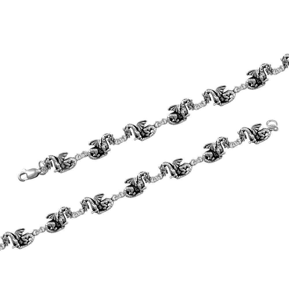 Fantasy Dragon Silver Bracelet TBG409