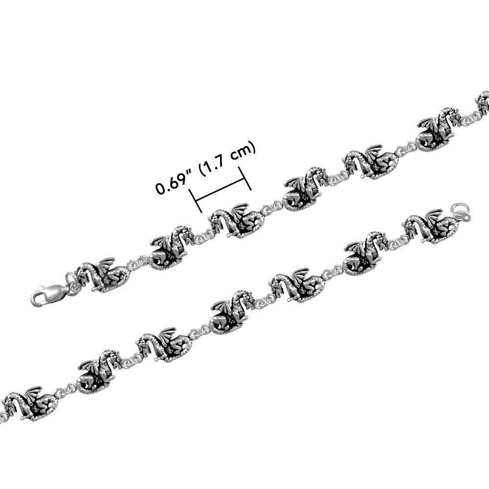 Fantasy Dragon Silver Bracelet TBG409 Bracelet