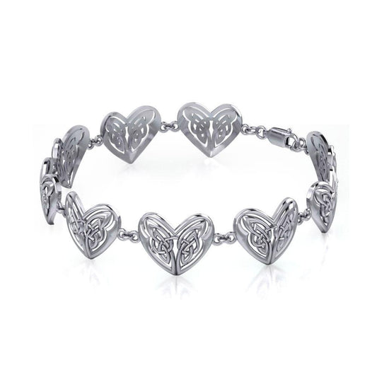 Eternal Celtic Hearts Silver Bracelet TBG774 Bracelet