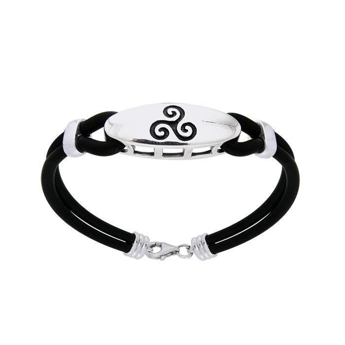 Celtic Triskele Leather Cord Bracelet TBL192