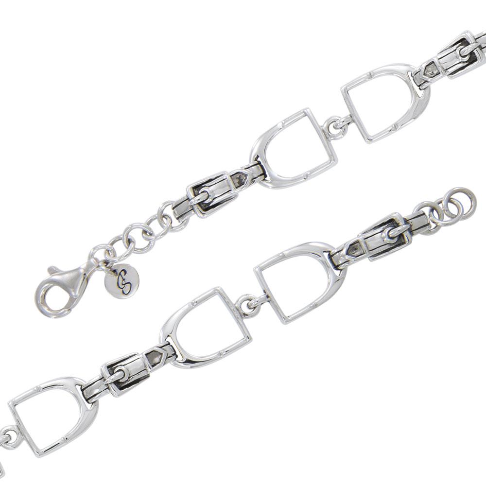 English Stirrup Silver Link Bracelet TBL379 Bracelet