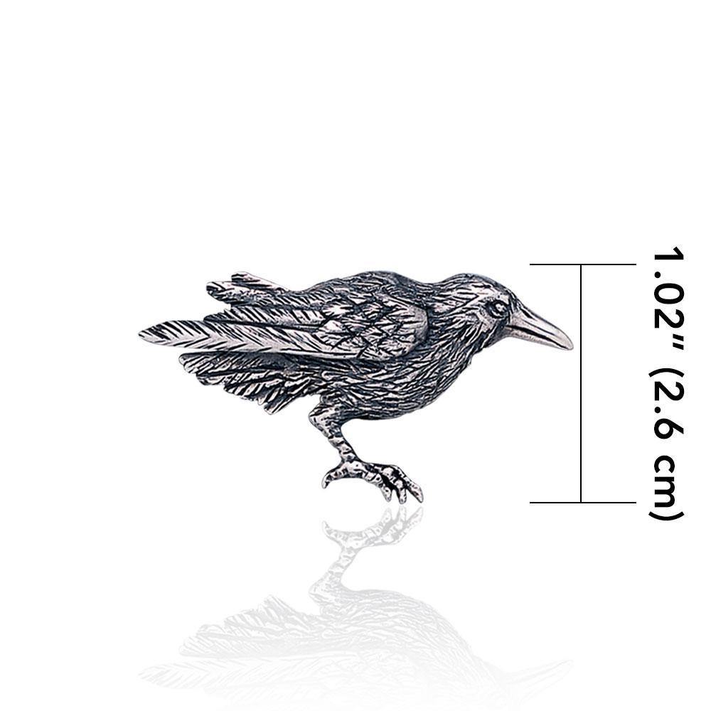 The mythical wisdom of a Raven ~ Sterling Silver Brooch TBR234 Brooch