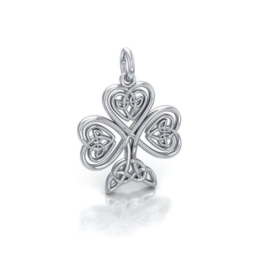 Celtic Knotwork Shamrock Silver Charm TC1083 Charm