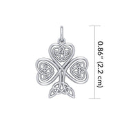 Celtic Knotwork Shamrock Silver Charm TC1083 Charm